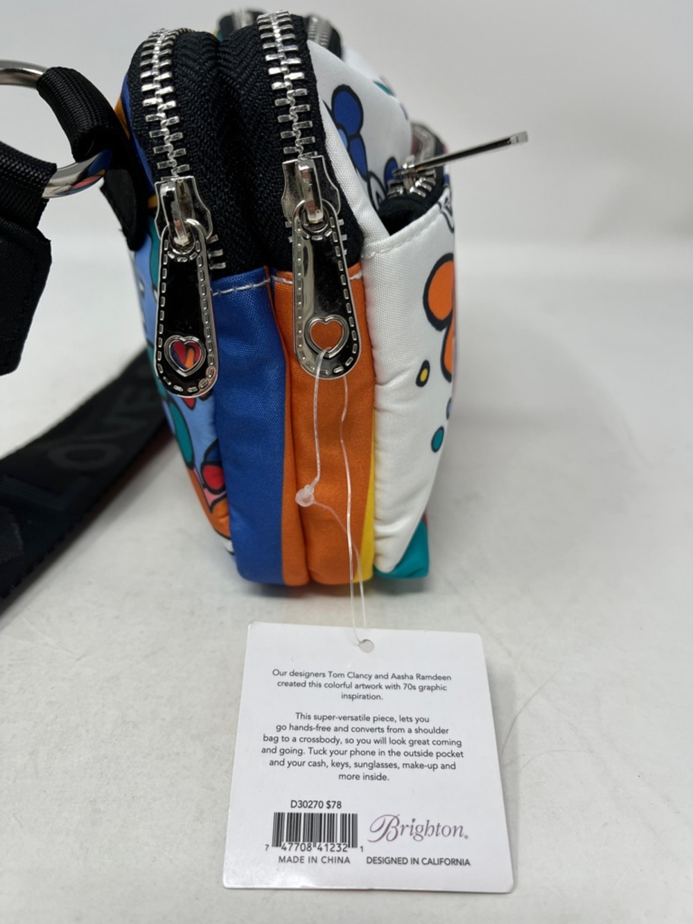 BRIGHTON POWER OF LOVE CROSSBODY BELT BAG COLORFUL ARTISTS COLLAB GRAPHIC - Picture 7 of 16
